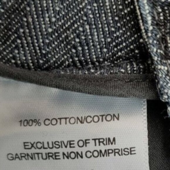 ORB / Herringbone Pattern Blue Jean Mini Skirt Retro Y2K Style Sz L - Picture 10 of 10